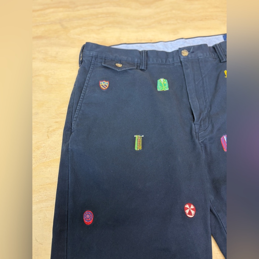 Polo by Ralph Lauren Black Embroidered Chino Pants - Picture 7 of 9